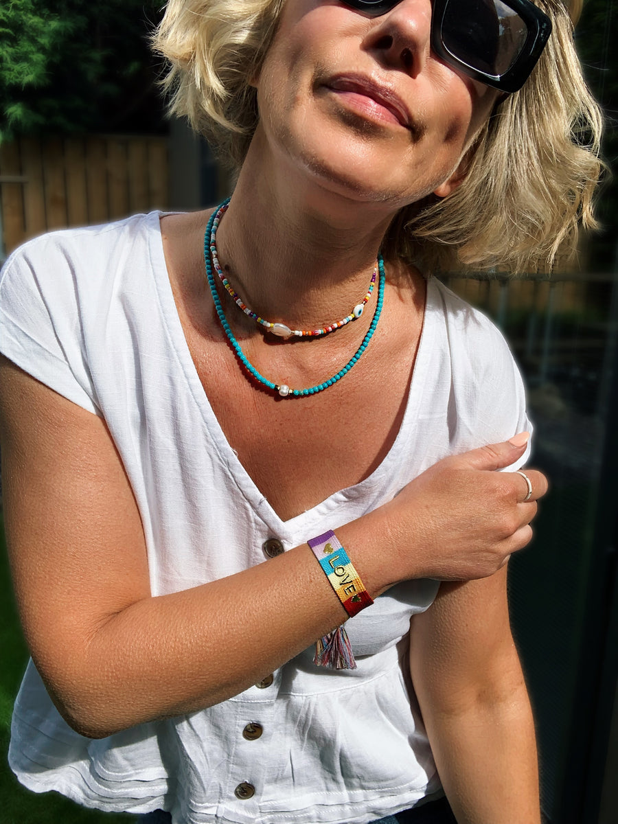 Evil Eye Multi Necklace White Rose Mae Jewellery