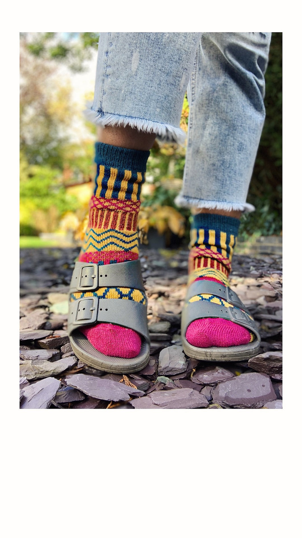 Argyle Socks - Pink/Blue/Yellow