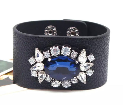 Jewelled Cuff - Midnight Blue