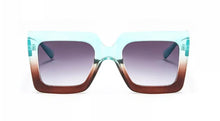 Load image into Gallery viewer, Oversized Retro Frame Sunglasses - Blue/Brown