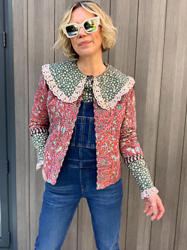 Preloved & Vintage - Vintage Quilted Jacket - Pink Mix