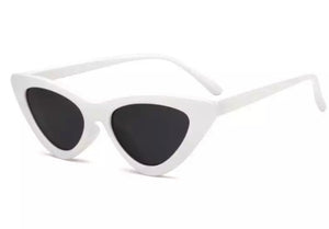 Retro Cat Eye Sunglasses - White