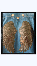Load image into Gallery viewer, SPREAD YOUR WINGS - Rose Mae Reworked Denim Shacket (THIS PIECE IS RESERVED)