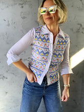 Load image into Gallery viewer, Preloved &amp; Vintage - multi Vintage 70s Shirred Blouse