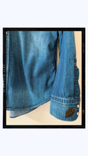 Load image into Gallery viewer, SPREAD YOUR WINGS - Rose Mae Reworked Denim Shacket (THIS PIECE IS RESERVED)