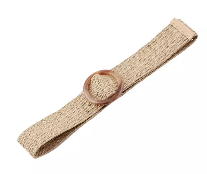 Woven Stretch Belt - Natural
