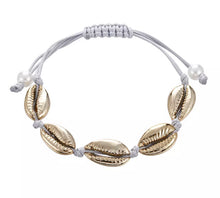 Load image into Gallery viewer, Cowrie Shell Bracelets Gold/Silver/Natural
