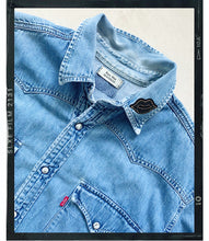 Load image into Gallery viewer, Rose Mae Reworked - SHOW SOME LOVE Denim Shacket