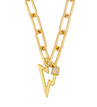 Load image into Gallery viewer, Lightening Carabina Chain Necklace - Gold