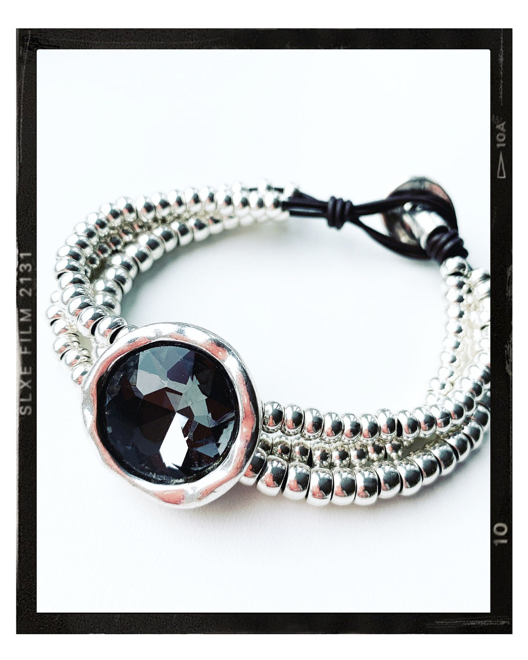 Silver / Grey Stone Bracelet