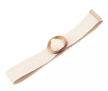 Load image into Gallery viewer, Woven Stretch Belt - Cream