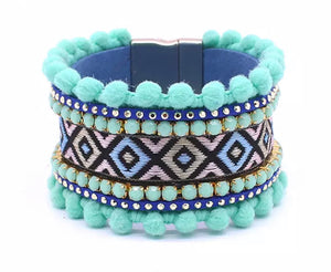 Boho Bracelet - Aztec Green