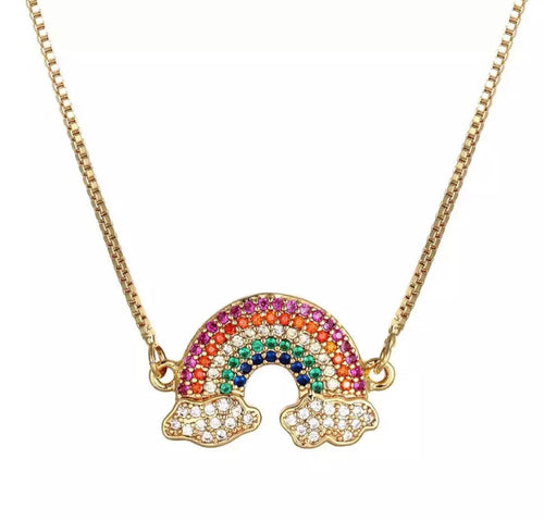Rainbow Necklace - Gold