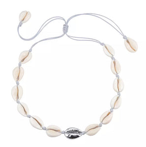 Cowrie Shell Necklace - Silver