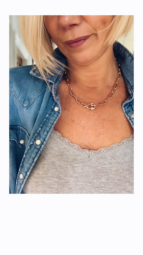 Lightening Carabina Chain Necklace - Gold