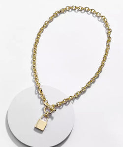Love Locked Necklace - Gold