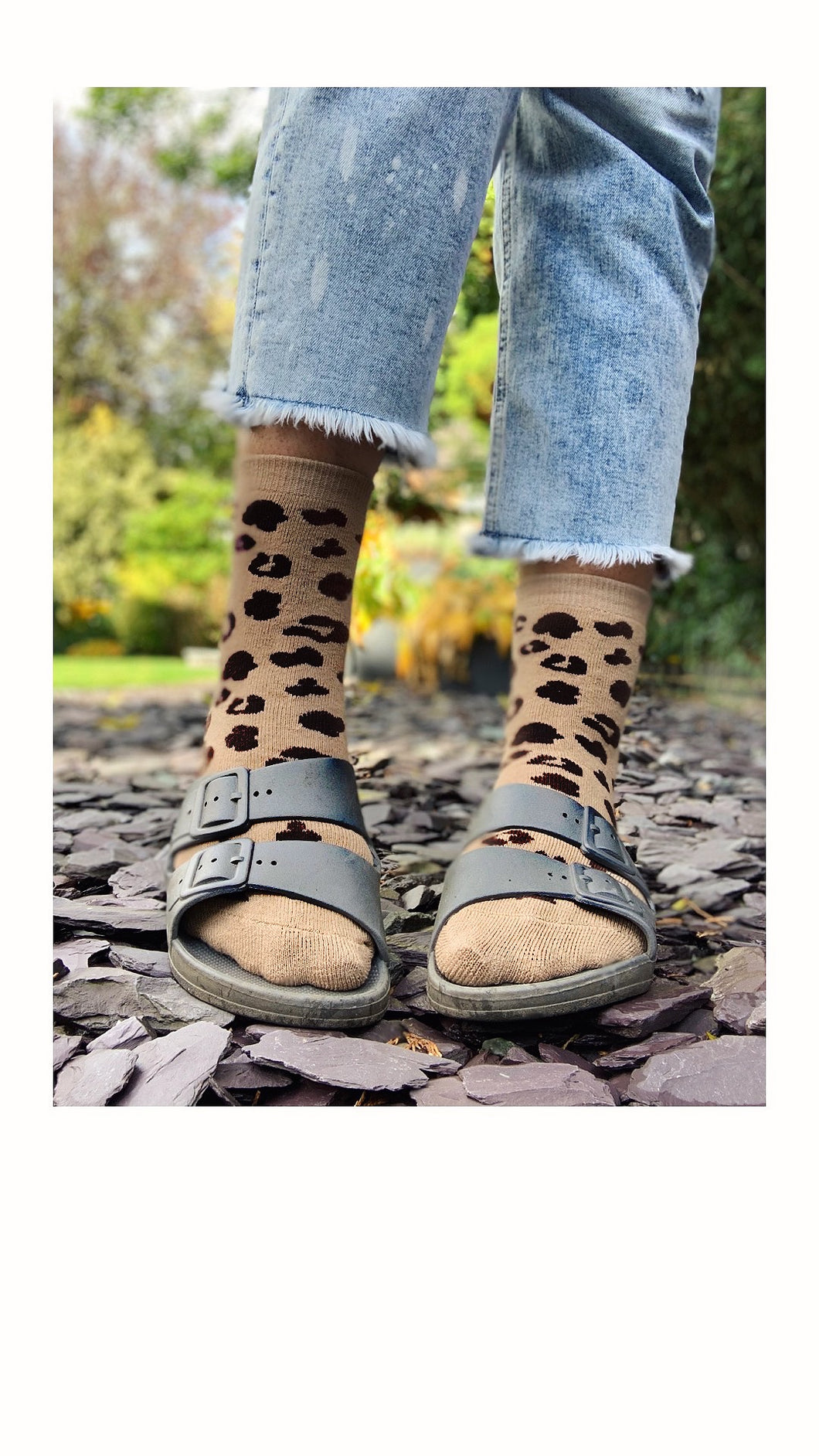 Leopard Socks - Caramel