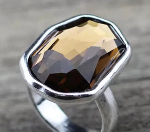 Irregular Stone Ring - Coffee