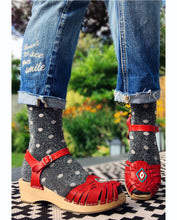 Load image into Gallery viewer, Polka Glitter Socks - Gunmetal or Silver