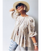 Load image into Gallery viewer, Cowrie Cluster Long Tassel Necklace