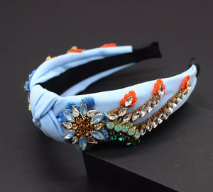 Jewelled Floral Headband - 5 colours