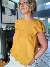 Load image into Gallery viewer, Preloved &amp; Vintage - Ochre Pintuck Blouse
