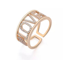 Load image into Gallery viewer, LOVE - Silver &amp; Gold Ring