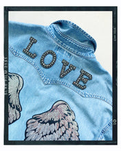 Load image into Gallery viewer, Rose Mae Reworked - SHOW SOME LOVE Denim Shacket