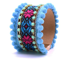Load image into Gallery viewer, Boho Bracelet - Blue Aztec