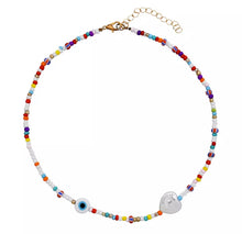 Load image into Gallery viewer, Evil Eye Multi Necklace - White