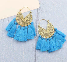 Load image into Gallery viewer, All About The Tassel Earrings - Turquoise