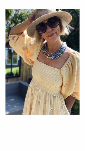 Rope Necklace - Multi Blue