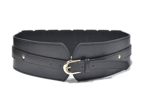 Wide Waist Belt - Black