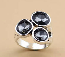 Load image into Gallery viewer, Triple Stone Ring - Grey