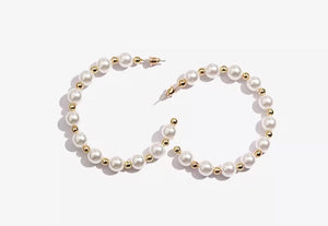 Pearl Hoop Earrings