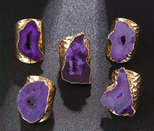 Load image into Gallery viewer, Druzy Rings - Various colours