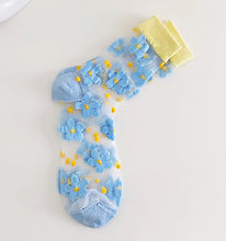 Load image into Gallery viewer, Daisy Socks - available in White &amp; Blue