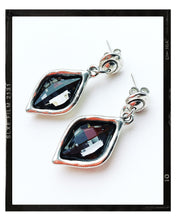 Load image into Gallery viewer, Drop Earrings - Grey Diamond
