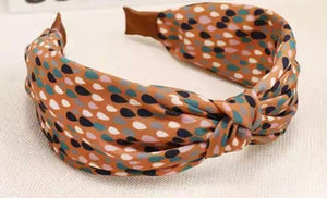 Spot Printed Headband - Burnt Orange