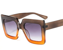 Load image into Gallery viewer, Oversized Retro Sunglasses - Brown/Orange