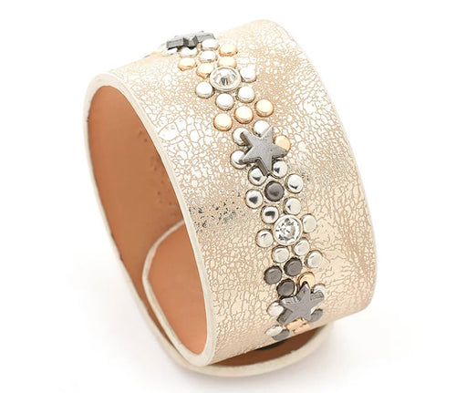 Gold Metal Star Cuff