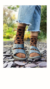 Leopard Socks - Dark Brown