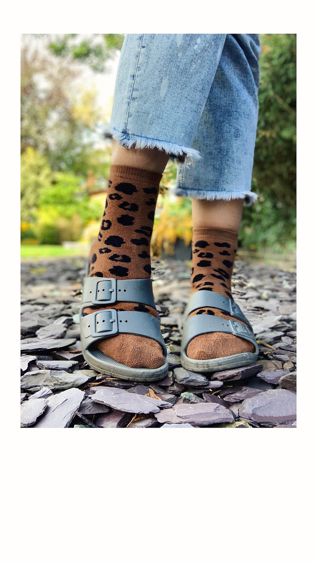 Leopard Socks - Dark Brown