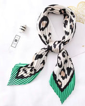 Load image into Gallery viewer, Crinkle Scarf - Green Leopard