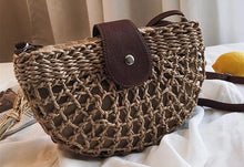 Load image into Gallery viewer, Rattan Half Moon Bag (Was £14.50 Now £9.00)