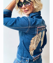 Load image into Gallery viewer, Rose Mae Reworked - BOHO LOVE Denim Jacket