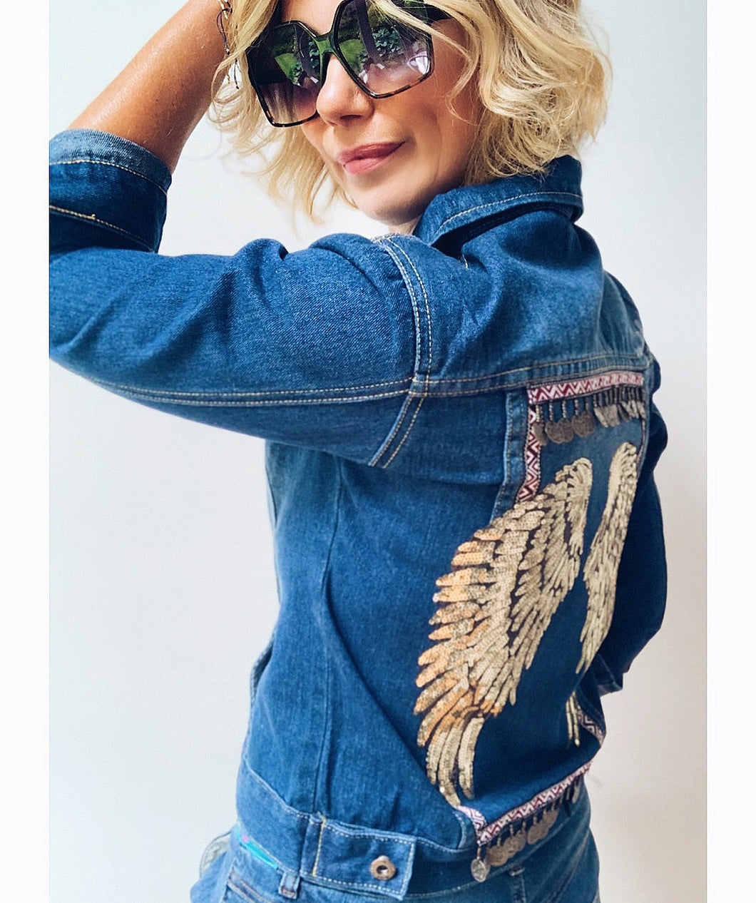 Rose Mae Reworked - BOHO LOVE Denim Jacket