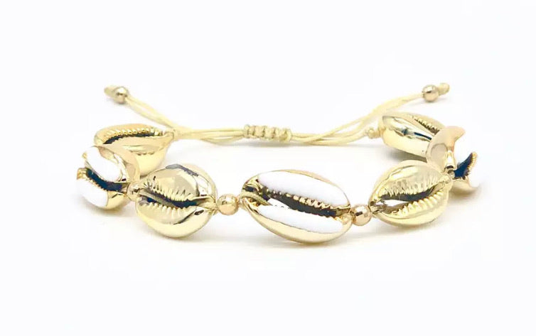 Cowrie Shell Bracelet - White