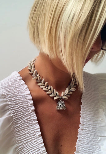 Cowrie Cluster Necklace