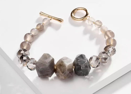 Natural Stone Bracelet - Grey